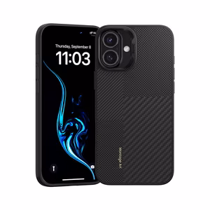Benks Montage Magnetic Armor Pro Kevlar Suojakuori Metal Frame 600D+1500D iPhone 16 Plus:lle musta