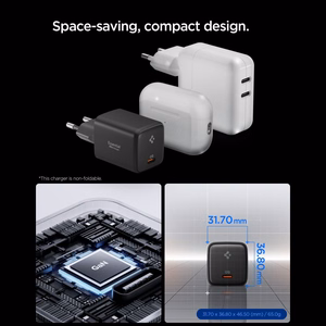 Spigen EE451EU Essential USB-C 45W seinälaturi - musta