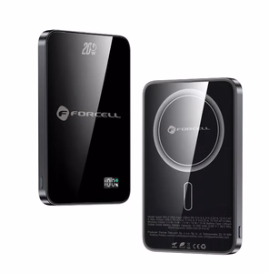 Varavirtalähde MagSafella Forcell F-Energy SuperSlim F5K8 QC4.0 PD3.0 15W 5000 mAh musta