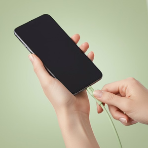 Kaapeli USB A - Lightning Forcell F-Energy 2,4A 12W Silikoninen 1 m C343 vihreä