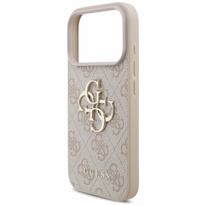 GUESS GUE005597 (4G PU Big Logo) suojakuori laitteelle iPhone 18 Pro / 17 Pro, väri: vaaleanpunainen