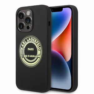 Karl Lagerfeld Silicone RSG Suojakuori iPhone 14:lle - musta