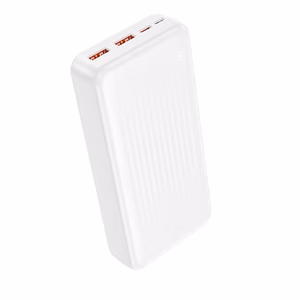 Borofone varavirtalähde 20000mAh BJ80A Clever - 2xUSB + Type C - QC 3.0 22,5W + PD 20W, valkoinen