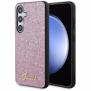 Guess Glitter Script Suojakuori Samsung Galaxy S24+:lle - violetti