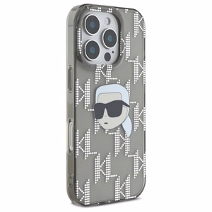 Karl Lagerfeld IML Karl Head Electroplated iPhone 16 Pro Suojakuori - Musta