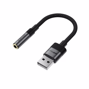 Acefast J13 USB-A to 3.5mm mini jack adapter - black