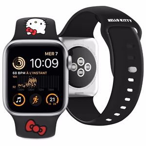 Hello Kitty Silicone Kitty Head Strap for Apple Watch 42/44/45/49mm - Black