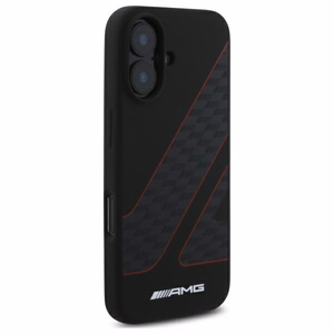 AMG Checkered Flag Pattern MagSafe suojakuori iPhone 16:lle - musta
