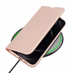 Dux Ducis Skin Pro Kirjahylly tyyppinen kotelo iPhone 13 Pro vaaleanpunainen