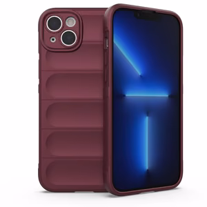 Magic Shield Case tapauksessa iPhone 14 Plus elastinen panssaroitu kotelo viininpunainen