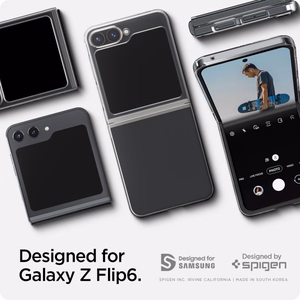 Spigen AirSkin case for Samsung Galaxy Z Flip6 / Z Flip7 FE, crystal clear