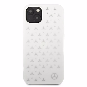 Mercedes Silver Stars -kuvioinen kotelo iPhone 13 mini - Valkoinen