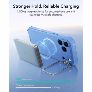 ESR Cyber Tough Kickstand MagSafe suojakuori malleille iPhone 18 Pro Max / 17 Pro Max, vaaleansininen