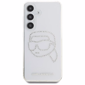Karl Lagerfeld Rhinestones Karl Head Logo Suojakuori Samsung Galaxy S25 Läpinäkyvä