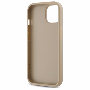 DKNY Quilted Stack Logo Suojakuori iPhone 15:lle - beige