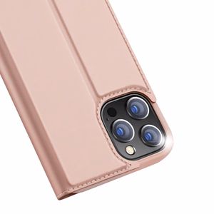 Dux Ducis Skin Pro Kirjahylly tyyppinen kotelo iPhone 13 Pro vaaleanpunainen