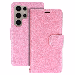 Glitter Magsafe Book Case for Samsung Galaxy S23 Plus pink