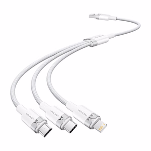 USB 2.0 A - 3in1 3A Kaapeli Vention CTPWG 1.5M (valkoinen)