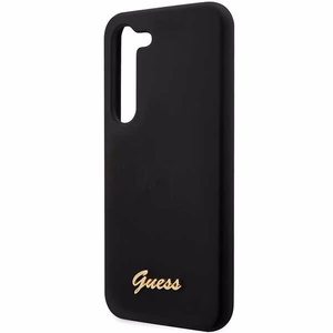 Guess GUHCS23MSLSMK S23+ S916 musta/musta kovakuori Silikoninen Vintage Gold Logo