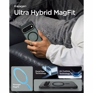 Spigen Ultra Hybrid Mag MagSafe-suojakuori Google Pixel 11 Prolle – musta-harmaa