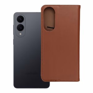 Flip case for Samsung S25 Edge Smart Pro Book leather brown