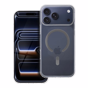 Suojakuori iPhone 17 PRO MAX:lle Drop Glue Colorful Ring Mag Cover MagSafe-yhteensopiva harmaa