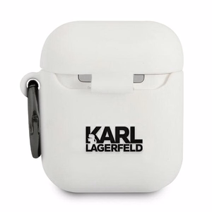 Karl Lagerfeld Silicone Choupette -suojakuori AirPods 1/2:lle, valkoinen
