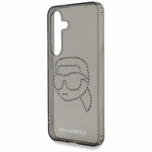 Karl Lagerfeld Rhinestones Karl Head Logo Alkuperäinen Pussi Samsung Galaxy S25:lle Musta