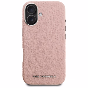 Karl Lagerfeld FW Stamped Karl MagSafe Suojakuori iPhone 16 - vaaleanpunainen