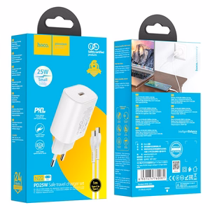 Charger Hoco N22 25W USB-C + USB-C to USB-C cable 1.0m white