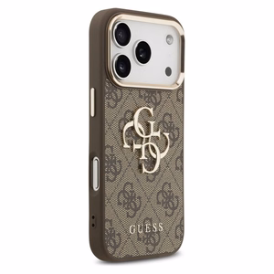 Guess 4G Big 4G Classic Logo -suojakuori iPhone 17 Pro - ruskea ja kulta