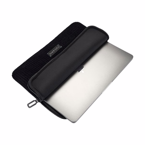 Tucano Velluto 2 neoprene sleeve with velvet exterior for 13-inch MacBook Air/Pro and 12-inch laptops, black