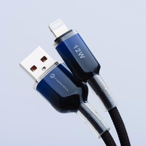 FORCELL F-ENERGY C353 USB-A - Lightning -kaapeli 2,4A 12W Gradient 1 m musta