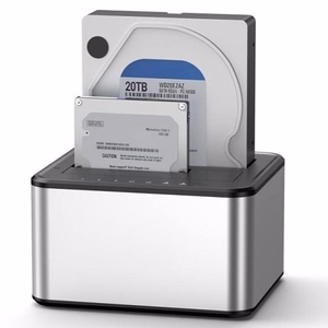 Kaksipaikkainen telakointiasema, 2,5"/3,5" SSD/HDD, USB-B