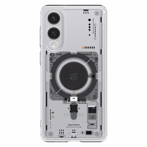 Spigen Ultra Hybrid Mag Suojakuori MagSafella Samsung Galaxy S25 Edge:lle painatuksella - läpinäkyvä