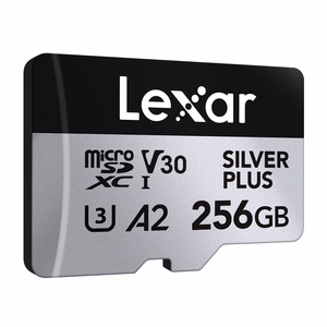 Lexar High-Performance Silver Plus microSDXC -muistikortti, 256 GB + sovitin