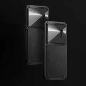 Nillkin CamShield Leather S nahkainen suojakuori Samsung Galaxy S23+:lle kameransuojalla musta