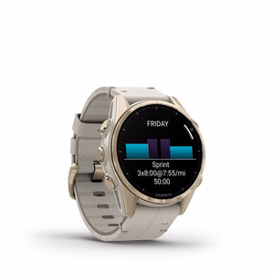 Garmin Fenix 8 3.3 cm (1.3") AMOLED 43 mm digitaalinen 416 x 416 pikseliä kosketusnäyttö kulta Wi-Fi GPS (satelliitti)