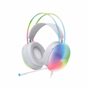 XO langalliset kuulokkeet GE11 jack 3,5mm - USB-A valkoinen RGB mikrofoni