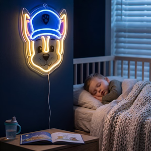 Hanging neon LED Paw Patrol on plexiglass - Chase OW-130346
