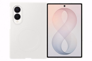 Samsung Silicone Magnet Case for Samsung Galaxy Z Fold 8 compatible with MagSafe + 2 anti-reflective films - white