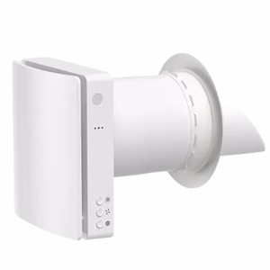 Lämmöntalteenottolaite ohueen seinään, yhdelle huoneelle (enintään 46 m²), kosteusanturilla, Wi-Fi, Tuya, valkoinen
