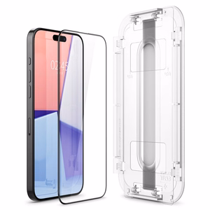 Spigen Glas.tR EZ Fit FC Karkaistu lasi iPhone 15 Pro:lle - Musta 2 kpl.