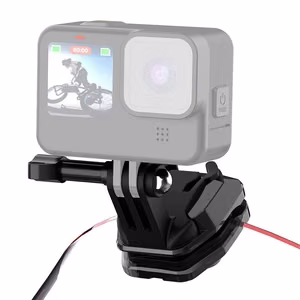 PULUZ motorcycle windshield clip for sports cameras (DJI Osmo Action 4, GoPro Hero 12, Insta360 Ace Pro / X4)(black)