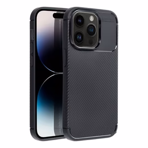 Carbon Premium -suojakuori iPhone 14 Pro, musta