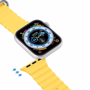 Dux Ducis OceanWave Series Hihna Apple Watch 38/40/41mm Keltainen