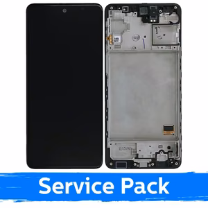 LCD Näyttö Samsung M317 M31s Musta kehyksellä (Service Pack)