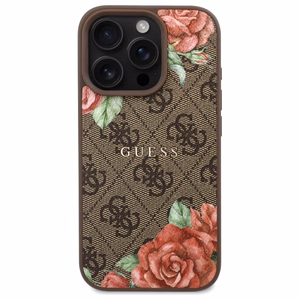 Guess GUHMP16XP4ROPEMCW iPhone 16 Pro Max 6.9" Ruskea/Ruskea Kova Suojakuori 4G Flowers Print MagSafe