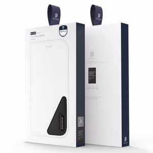 Dux Ducis Hivo Nahka Flip Cover Aitoa nahkaa Lompakko korteille ja asiakirjoille Samsung Galaxy S22 + (S22 Plus) Musta