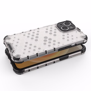 Honeycomb tapauksessa iPhone 14 panssaroitu hybridi kansi läpinäkyvästä